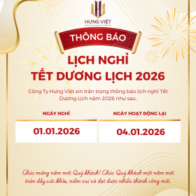THÔNG BÁO LỊCH NGHỈ TẾT DƯƠNG LỊCH 2026 – HƯNG VIỆT LAND
