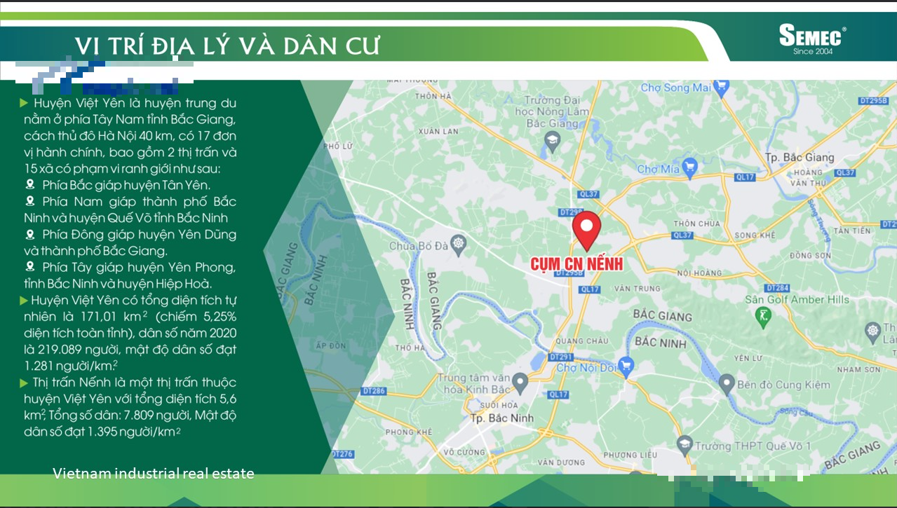 Cụm công nghiệp Nếnh vị trí đẹp, pháp lý rõ ràng