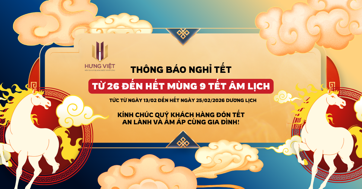THÔNG BÁO NGHỈ TẾT ÂM LỊCH 2026 Hưng Việt Land
