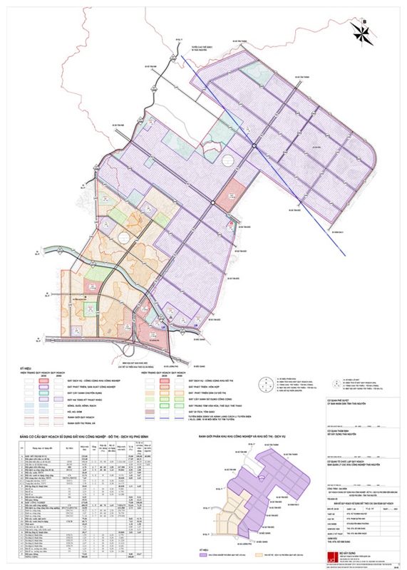 vị trí của Khu Công nghiệp Phú Bình