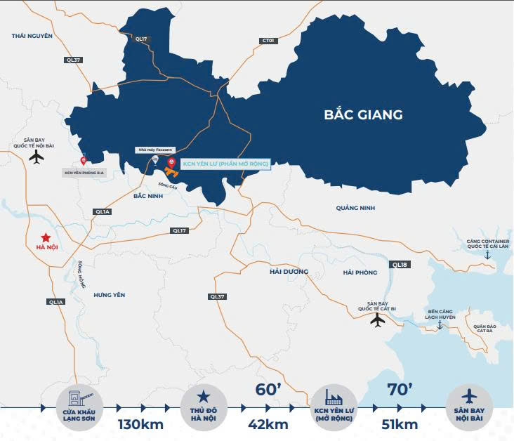 Vị trí địa lý của Khu Công nghiệp