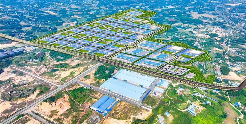 Phối cảnh Khu số 1 Khu công nghiệp Sông Công II giai đoạn 2 Thái Nguyên