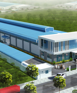 Phối cảnh nhà xưởng Cụm công nghiệp Tân Thịnh Ninh Bình