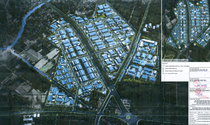Phối cảnh tổng thể KCN Văn Nhuệ - Hoàng Hoa Thám Hưng Yên