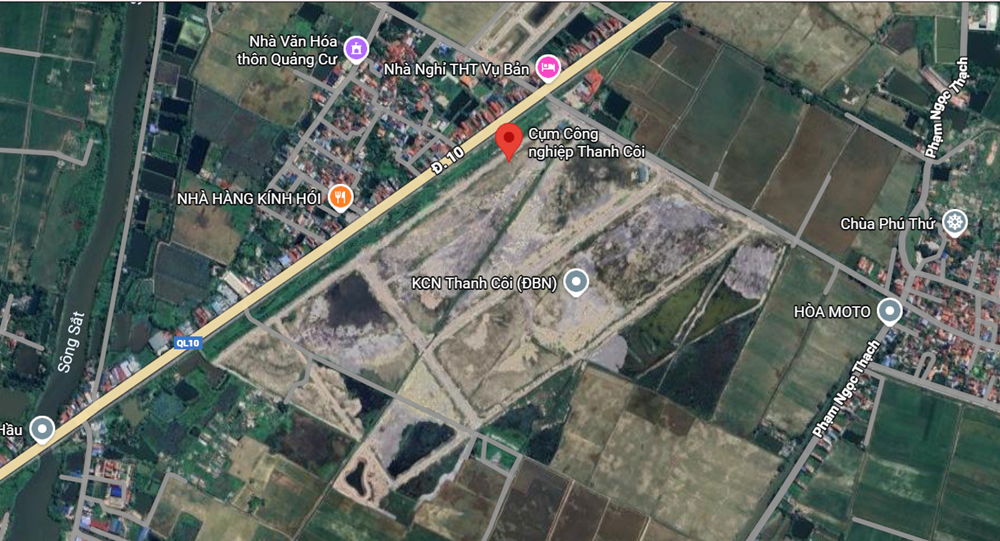 Vị trí Cụm công nghiệp Thanh Côi Ninh Bình
