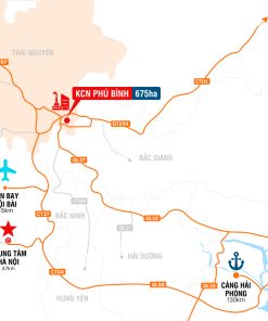 vị trí Khu công nghiệp Phú Bình