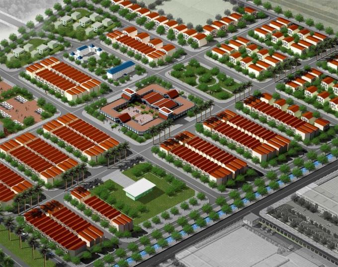 Hình ảnh mô phỏng khu dân cư Thạch Khôi tại cụm công nghiệp Thạch Khôi – Gia Xuyên