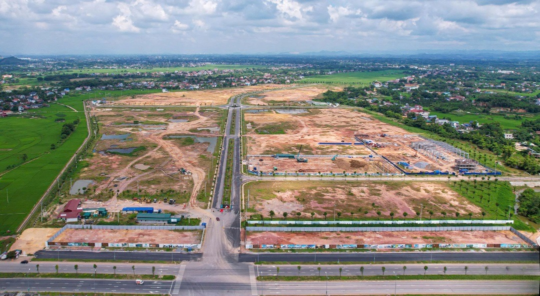 Hình thực tế cụm công nghiệp Hạnh Phúc - Xuân Phương vào tháng 92025