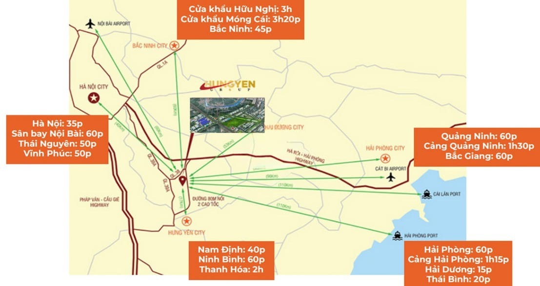 Kết nối giao thông tại Cụm Công nghiệp Đặng Lễ Hưng Yên