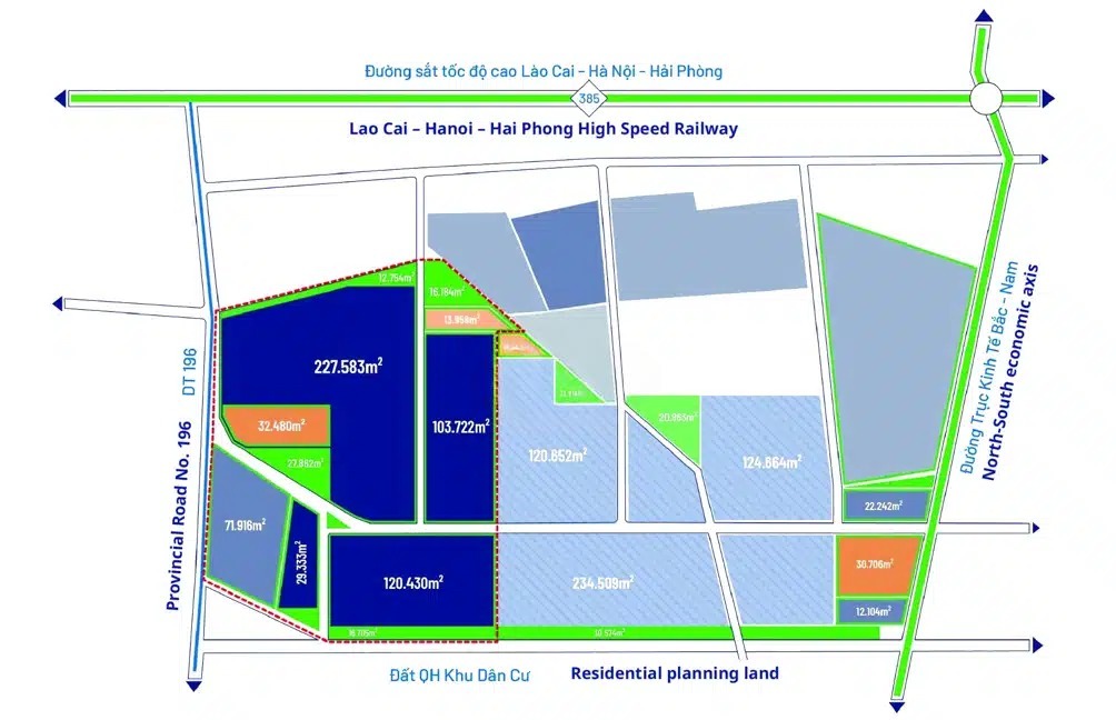 Mặt bằng phân lô Cụm Công nghiệp Minh Hải 2 Hưng Yên