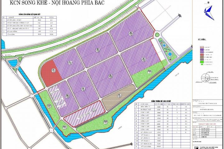 Mặt bằng sử dụng đất phân khu phía Bắc Khu công nghiệp Song Khê – Nội Hoàng Bắc Ninh