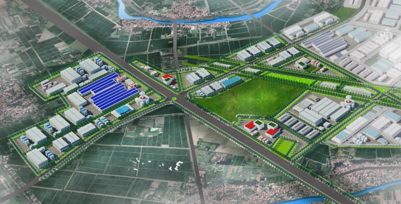 Phối cảnh tổng thể Cụm công nghiệp Chính Nghĩa Hưng Yên
