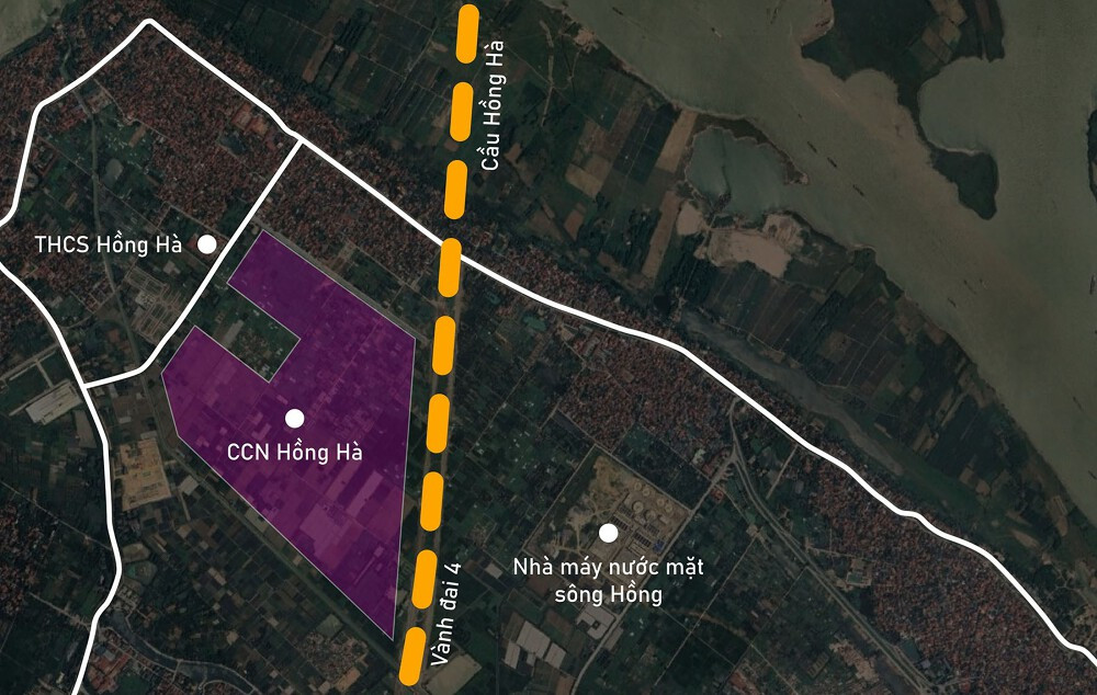 Ranh giới và kết nối liên vùng của cụm công nghiệp Hồng Hà