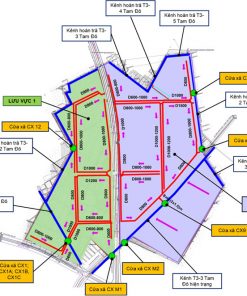 Sơ đồ thoát nước mưa, xử lý nước thải tại Khu công nghiệp Tân Dân Hưng Yên
