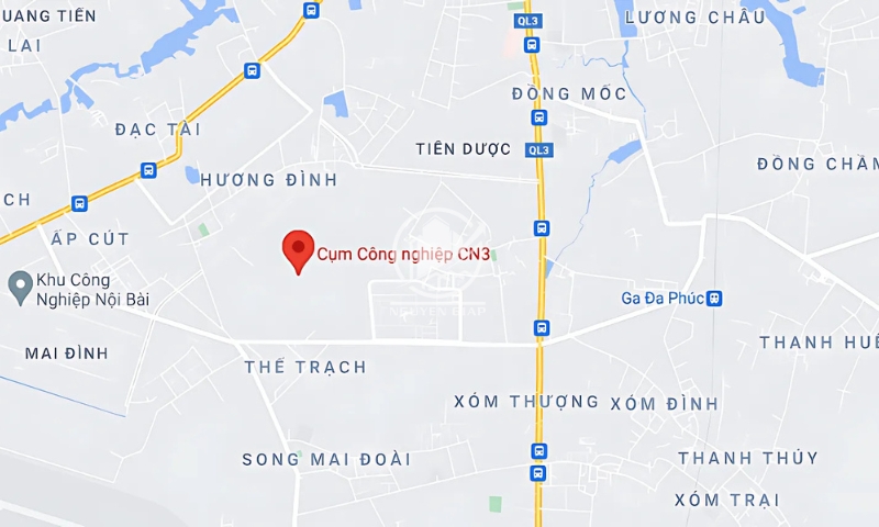 Vị trí cụm công nghiệp CN3 Hà Nội