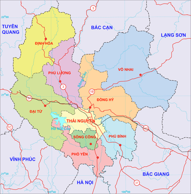 Vị trí khu công nghiệp sông công I