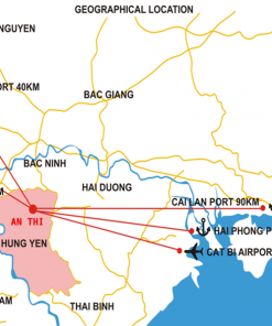 Vị trí kết nối vùng cụm công nghiệp Văn Nhuệ Hưng Yên