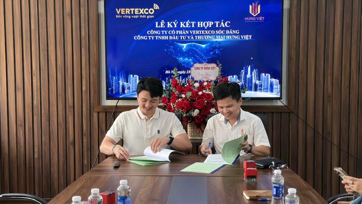 Lễ ký kết hợp tác giữa Hưng Việt Land và Vertexco Sóc Đăng