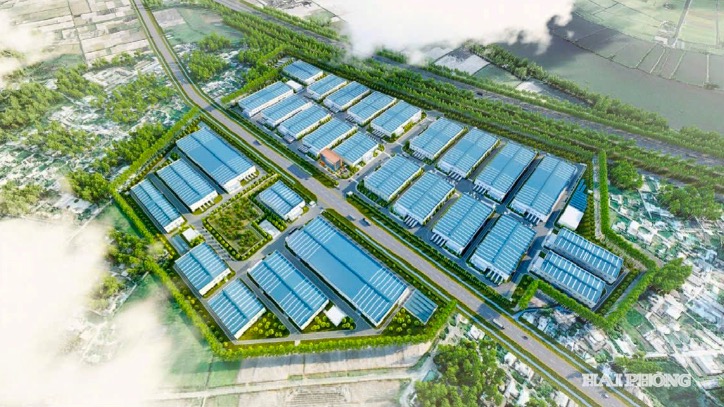 Cụm công nghiệp làng nghề Yên Phương mô phỏng