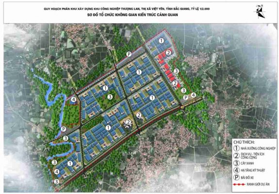 Khu công nghiệp Thượng Lan Bắc Ninh mô phỏng