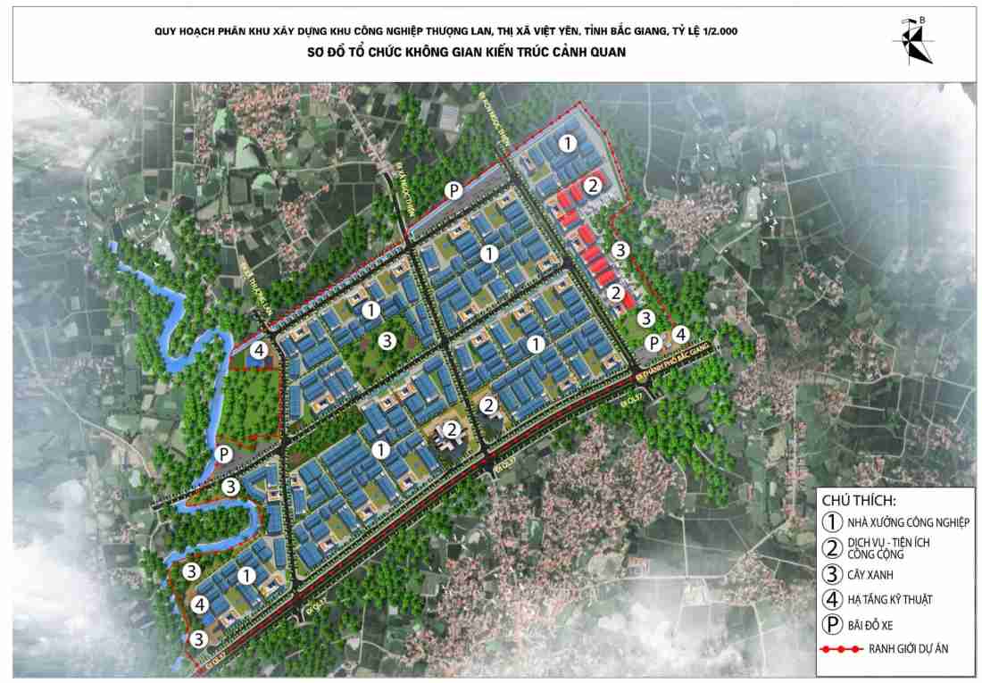 Khu công nghiệp Thượng Lan Bắc Ninh mô phỏng