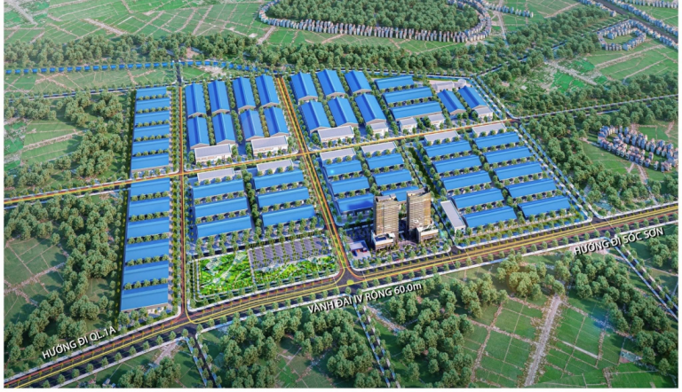Phối cảnh Cụm công nghiệp Trung Sơn - Ninh Sơn Bắc Ninh