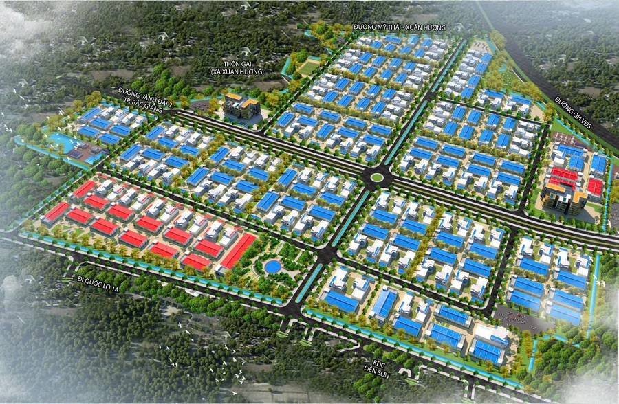 Phối cảnh Khu công nghiệp Mỹ Thái – Xuân Hương – Tân Dĩnh