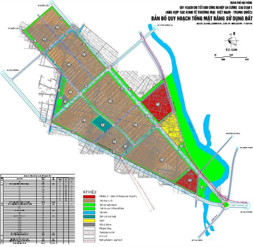 Quy hoạch sử dụng đất Khu công nghiệp An Dương Hải Phòng