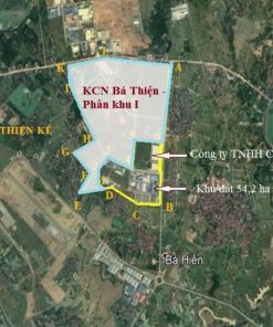 Vị trí quy hoạch Khu công nghiệp Bá Thiện - Phân khu 1 Phú Thọ