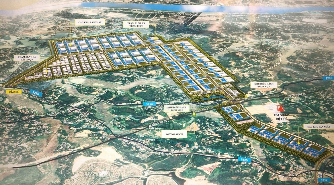 Vị trí quy hoạch Khu công nghiệp Phù Ninh Phú Thọ