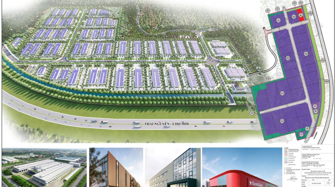 Mô phỏng cụm công nghiệp Yên Lạc Thái Nguyên