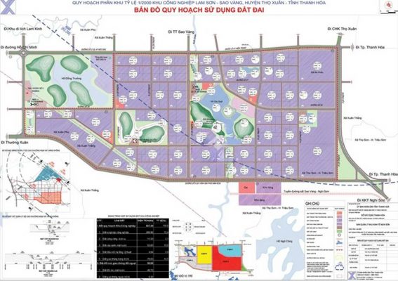 Bản đồ quy hoạch Khu công nghiệp Lam Sơn - Sao Vàng Thanh Hóa