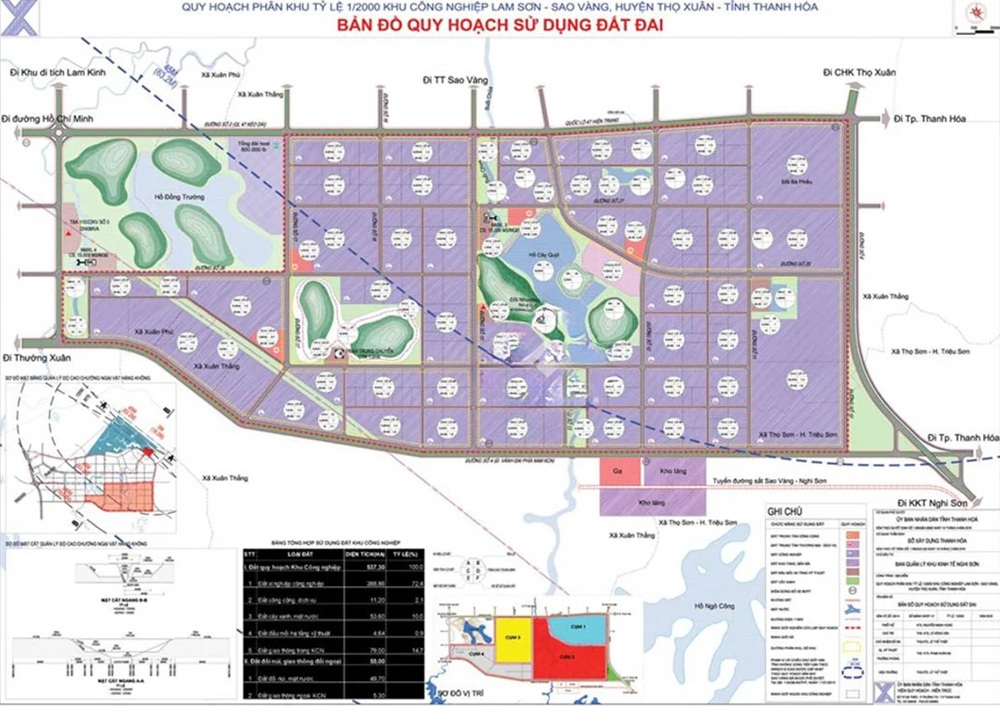 Bản đồ quy hoạch Khu công nghiệp Lam Sơn - Sao Vàng Thanh Hóa