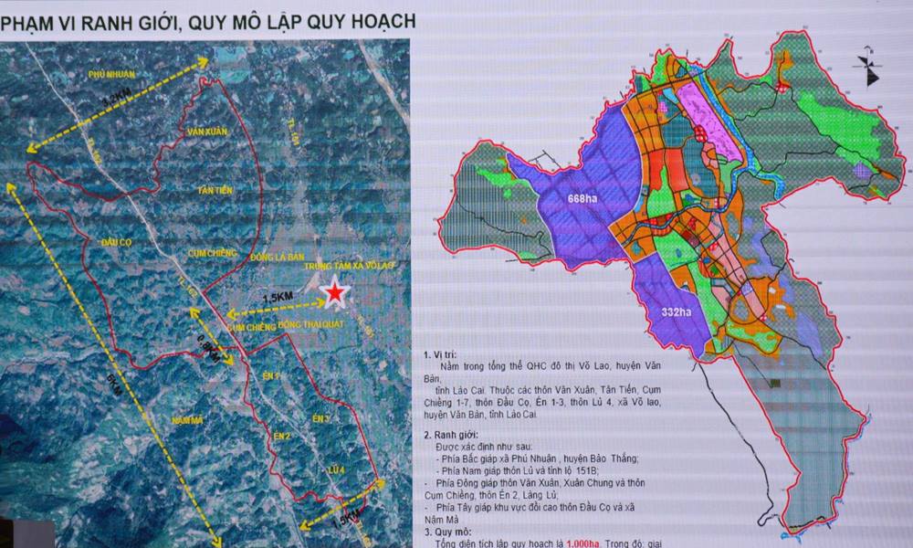 Phạm vi ranh giới, qua mô lập quy hoạch Khu công nghiệp Võ Lao Lào Cai