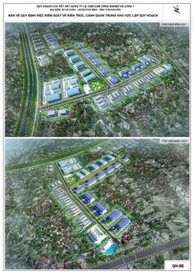 Phối cảnh Cụm Công nghiệp Hà Châu 1, 2.