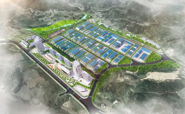 Phối cảnh tổng thể Khu vực sản xuất công nghiệp Bản Qua Lào Cai