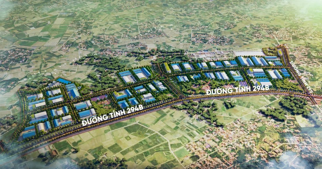 Cụm Công nghiệp Ngọc Vân tỉnh Bắc Ninh: Thông Tin và Tiềm Năng 2025 - Phối cảnh toàn cảnh CCN Ngọc Vân Bắc Ninh