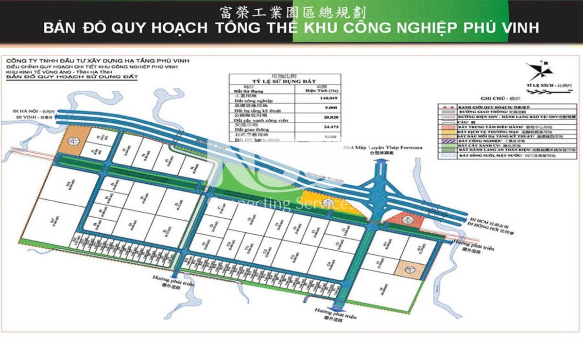 Khu Công nghiệp Phú Vinh tỉnh Hà Tĩnh: Thông tin quy hoạch & Giá thuê - Hạ tầng kỹ thuật giao thông KCN Phú Vinh