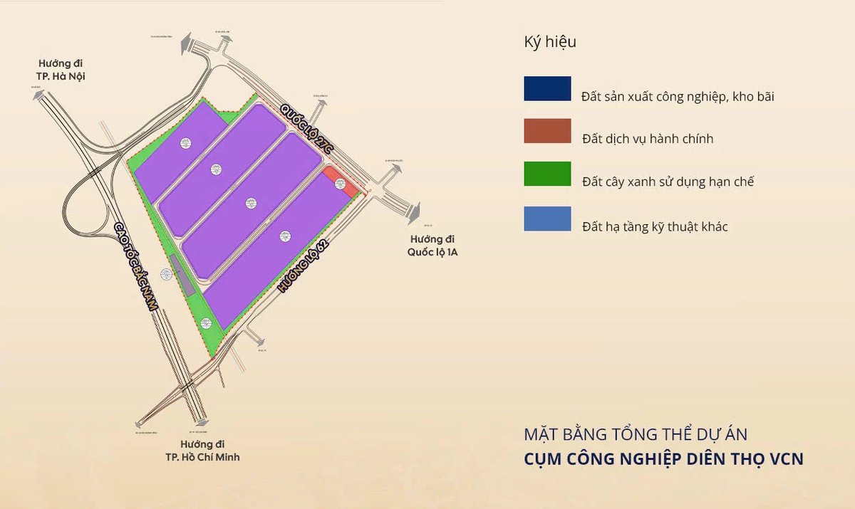 Tổng quan CCN An Thọ: Tiềm năng đầu tư công nghiệp đỉnh cao - Mặt bằng quy hoạch phân lô CCN An Thọ: Tiềm năng đầu tư công nghiệp đỉnh cao