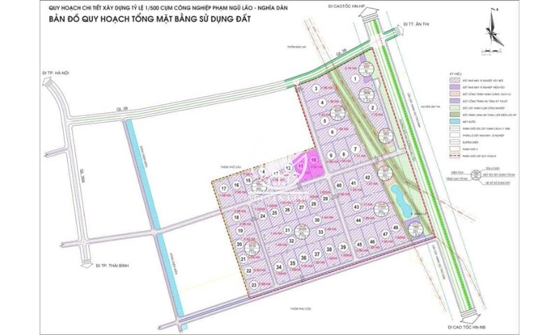 CCN Phạm Ngũ Lão - Nghĩa Dân: Bảng Giá & Pháp Lý Mới Nhất - Mặt bằng quy hoạch phân lô CCN Phạm Ngũ Lão - Nghĩa Dân: Bảng Giá & Pháp Lý Mới Nhất